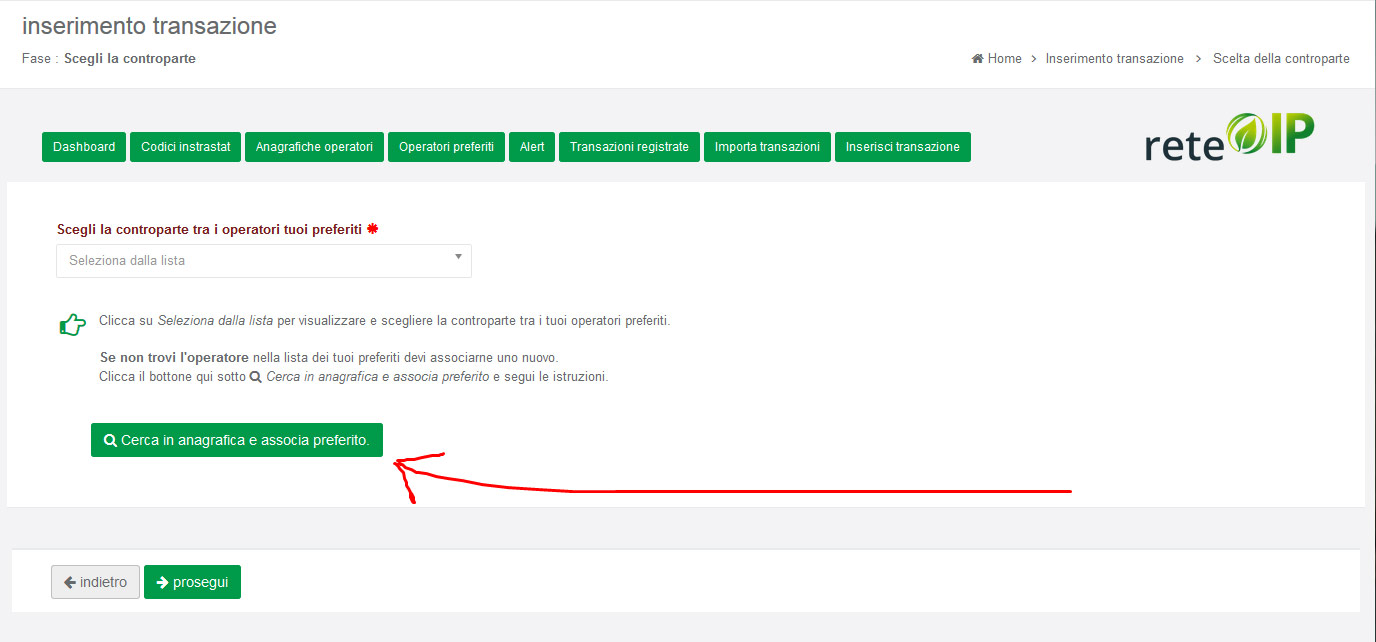 Ricerca operatore per CUAA in inserimento transazione Ricerca operatore per CUAA in inserimento transazionein inserimento transazione